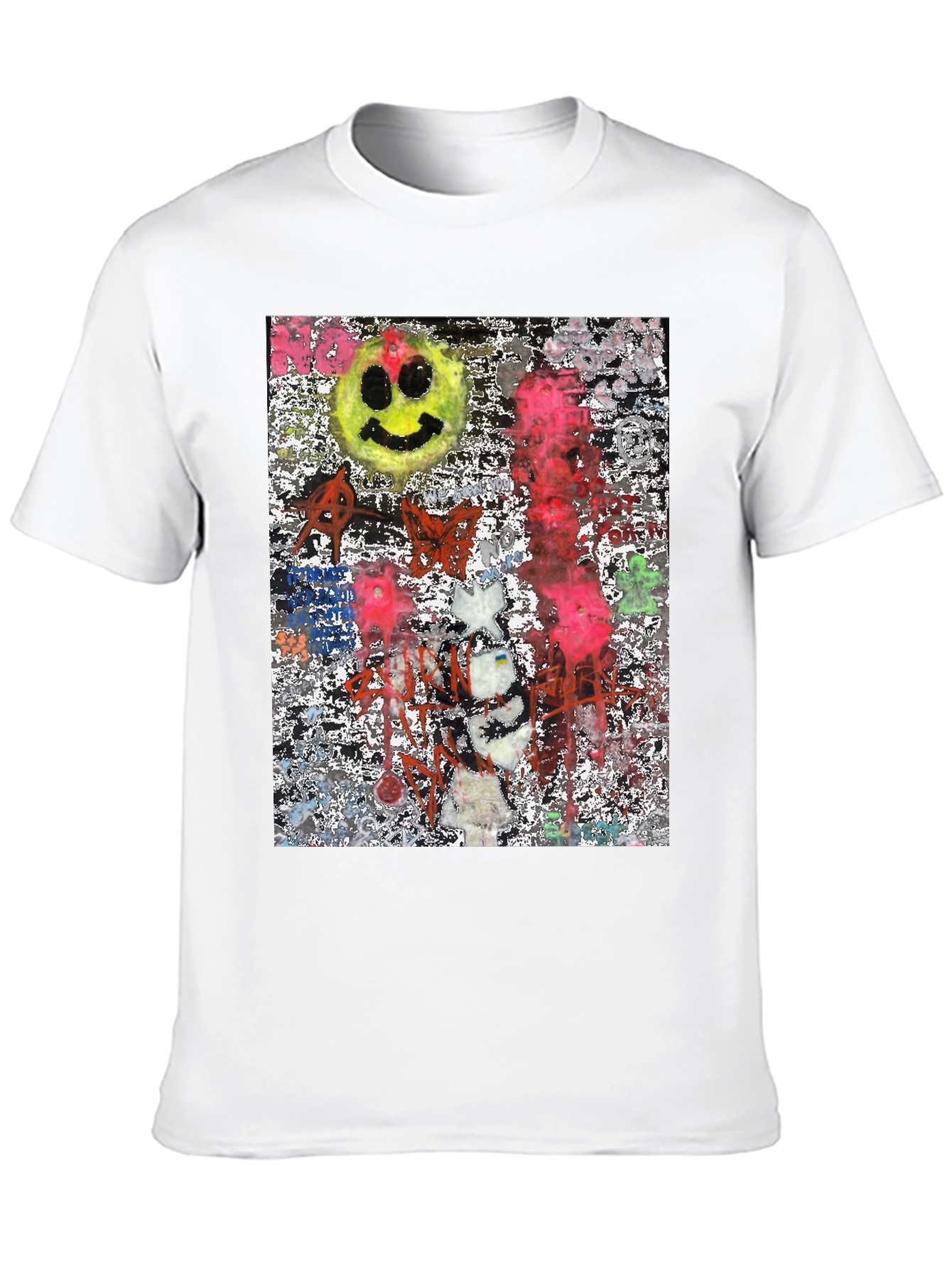 Edgy Graphic Print Crew Neck T-Shirt