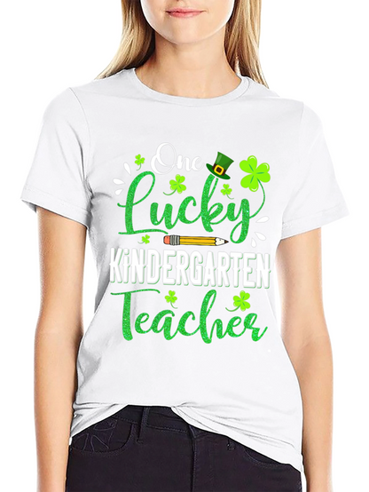 Lucky Kindergarten Teacher St. Patricks Day T-Shirt