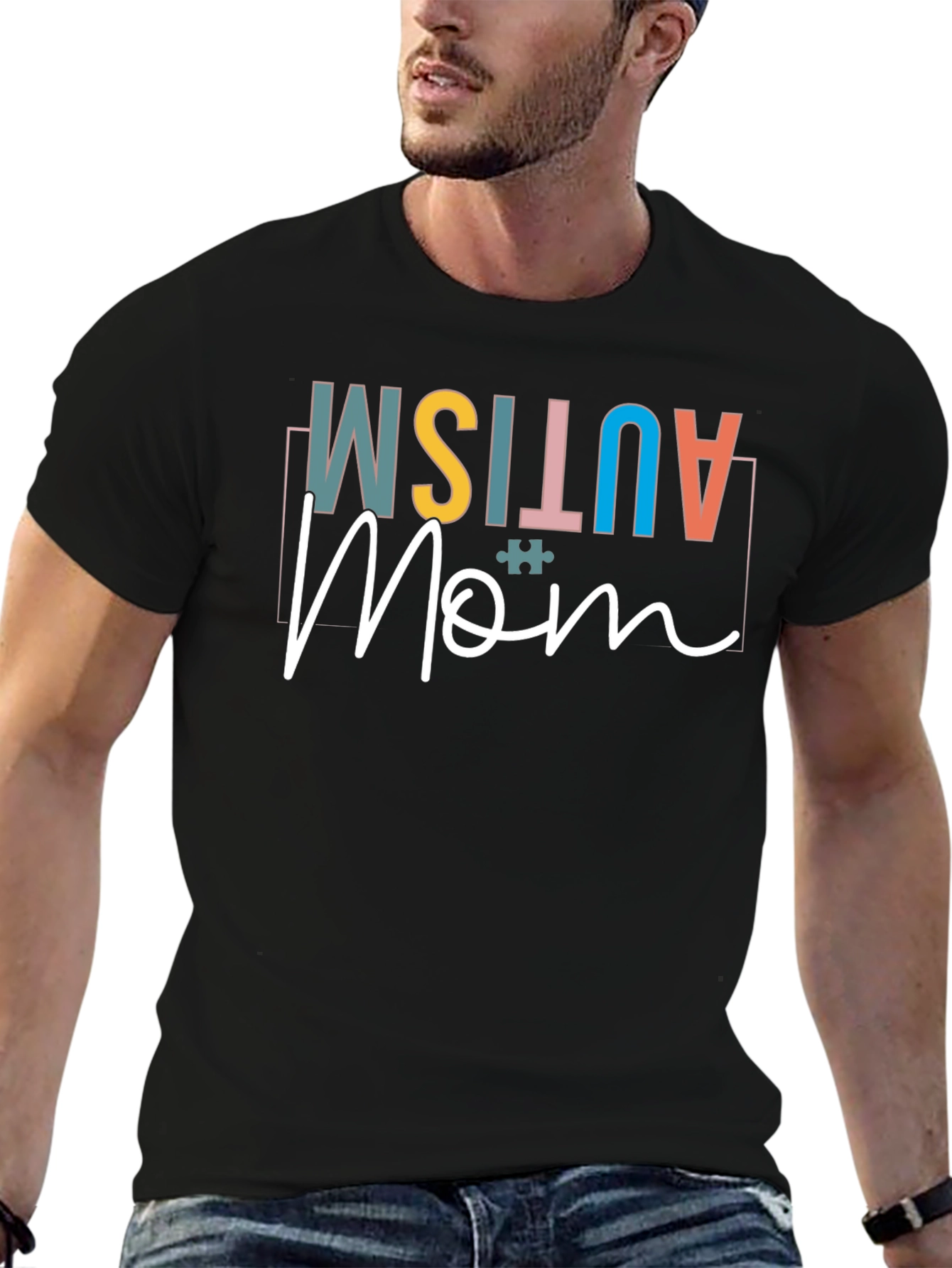 Autism Mom Black Graphic Tee