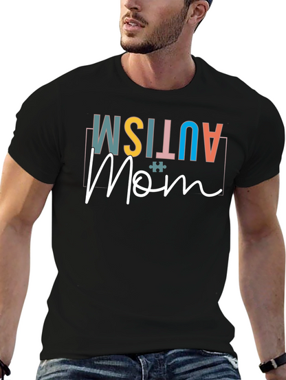 Autism Mom Black Graphic Tee