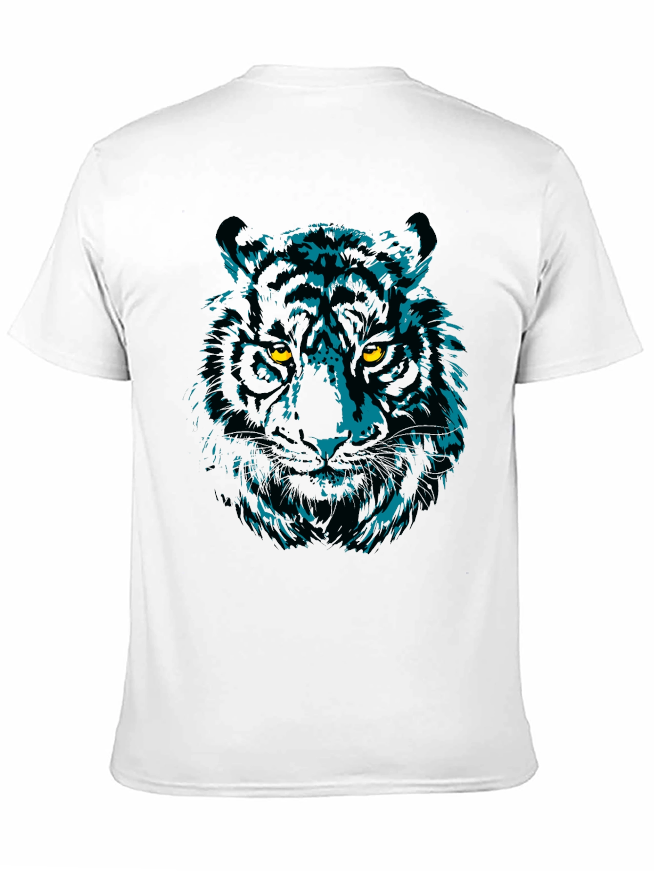Cool Tiger Graphic Print Black T-Shirt