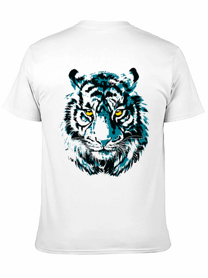 Cool Tiger Graphic Print Black T-Shirt