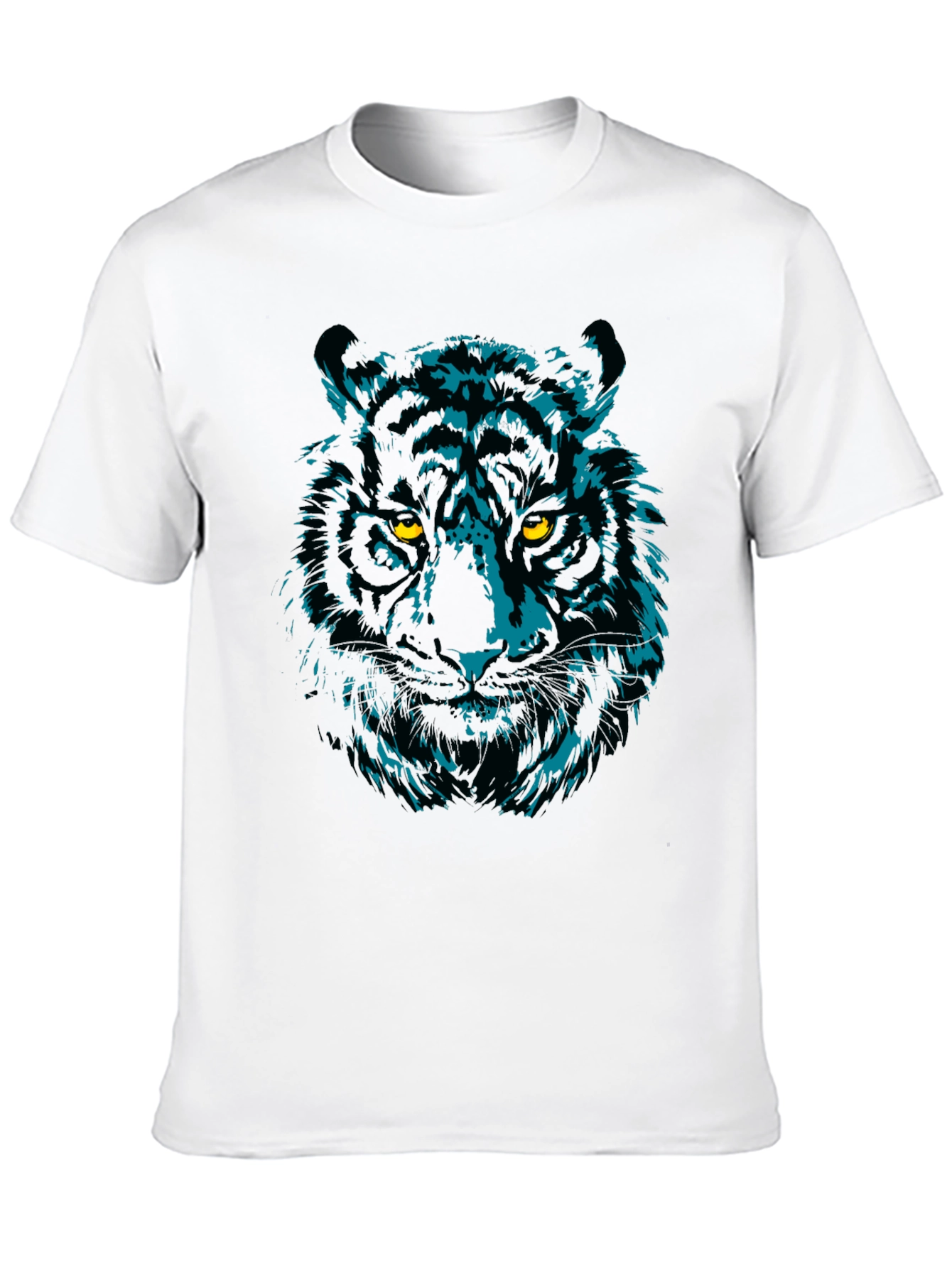 Cool Tiger Graphic Print Black T-Shirt