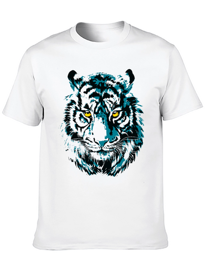 Cool Tiger Graphic Print Black T-Shirt