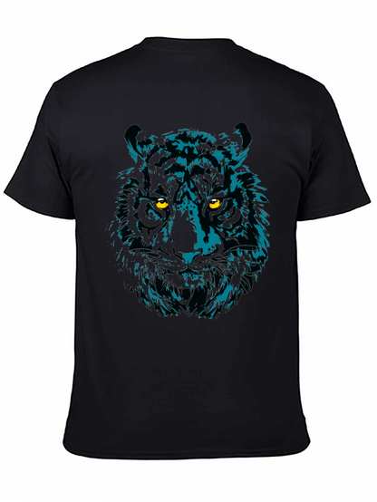 Cool Tiger Graphic Print Black T-Shirt
