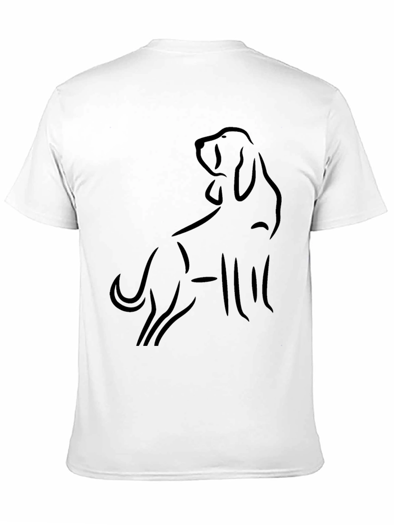 Black Dog Outline Graphic T-Shirt
