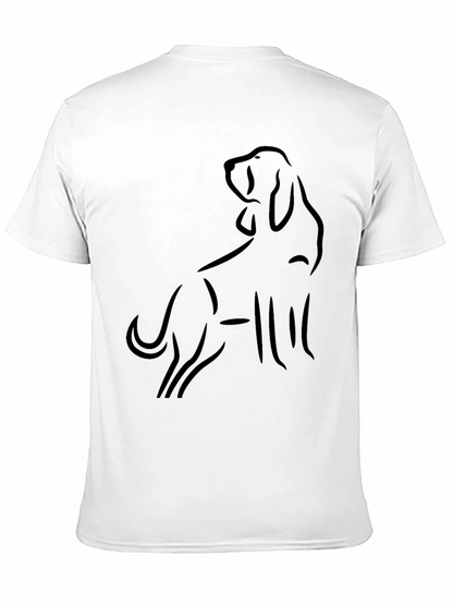 Black Dog Outline Graphic T-Shirt