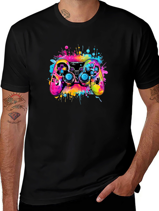 Vibrant Gaming Controller Graphic T-Shirt