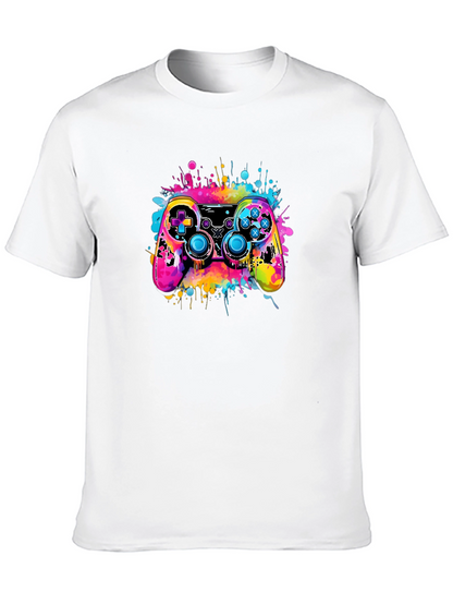 Vibrant Gaming Controller Graphic T-Shirt