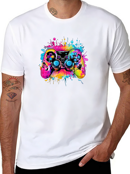 Vibrant Gaming Controller Graphic T-Shirt
