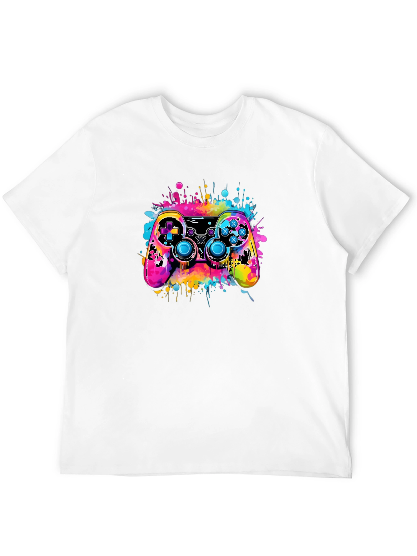Vibrant Gaming Controller Graphic T-Shirt