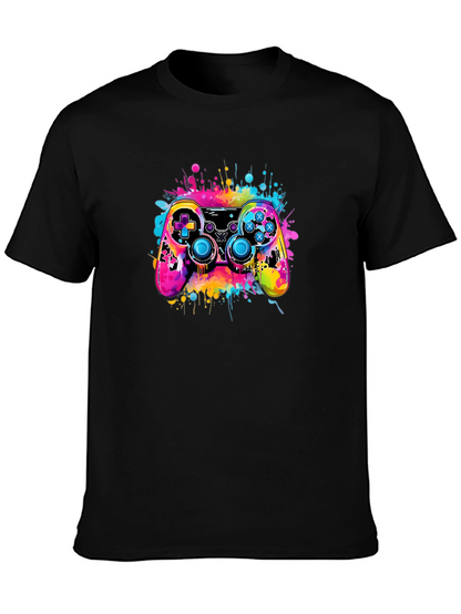 Vibrant Gaming Controller Graphic T-Shirt