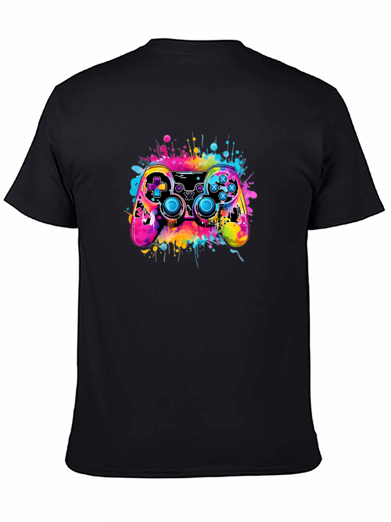 Vibrant Gaming Controller Graphic T-Shirt
