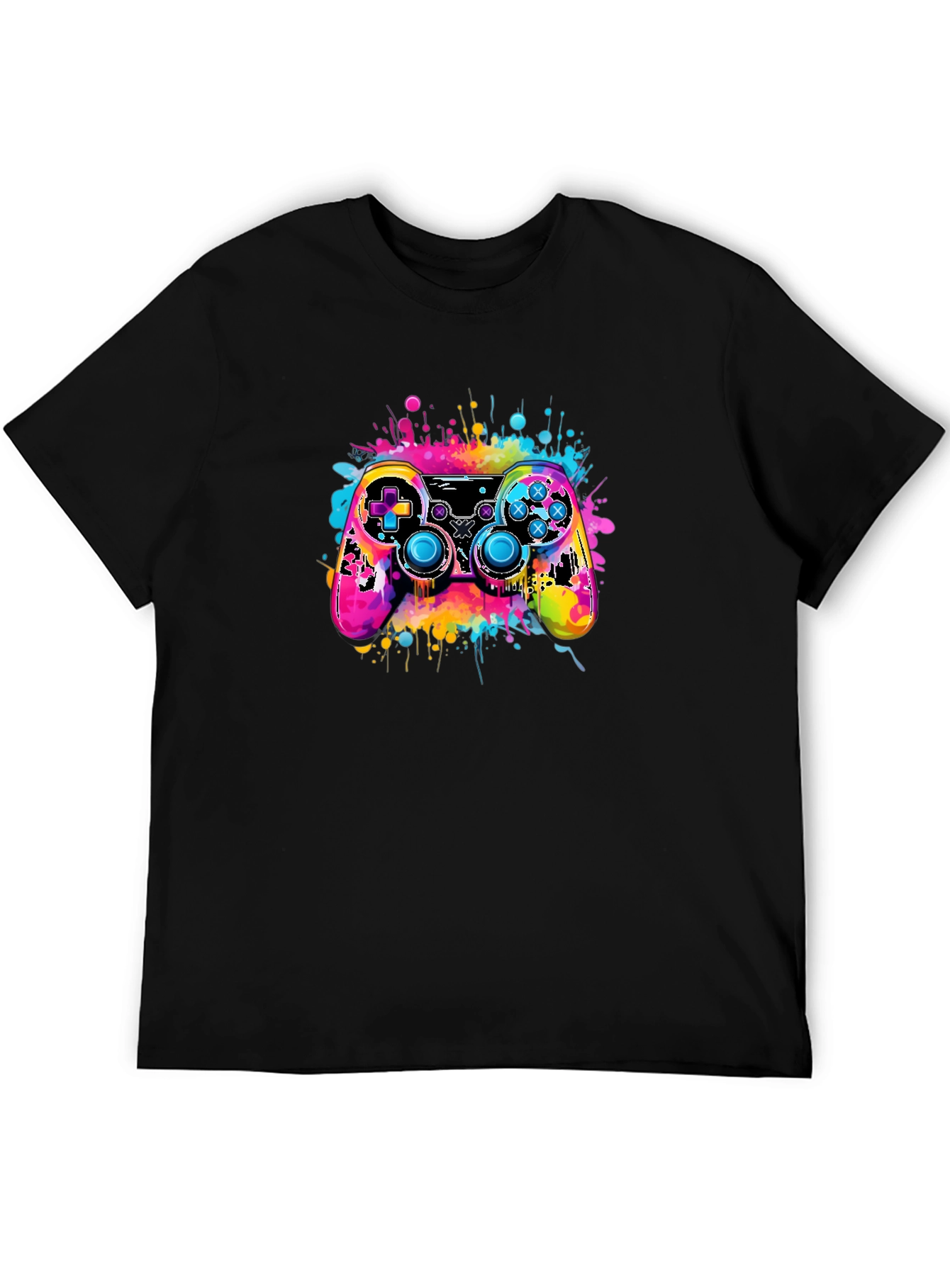 Vibrant Gaming Controller Graphic T-Shirt