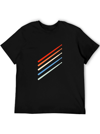 Retro Drum Sticks T-Shirt - Stylish Musician Tee