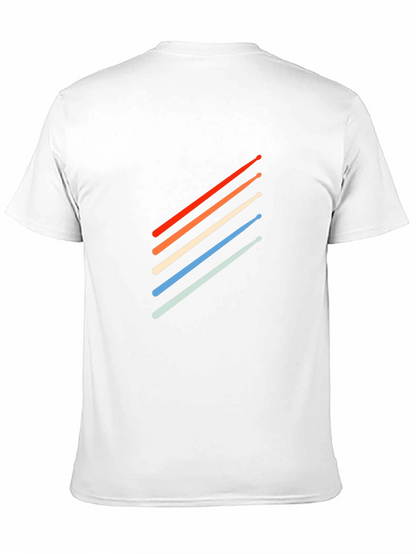 Retro Drum Sticks T-Shirt - Stylish Musician Tee
