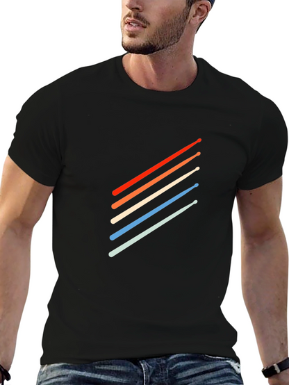 Retro Drum Sticks T-Shirt - Stylish Musician Tee