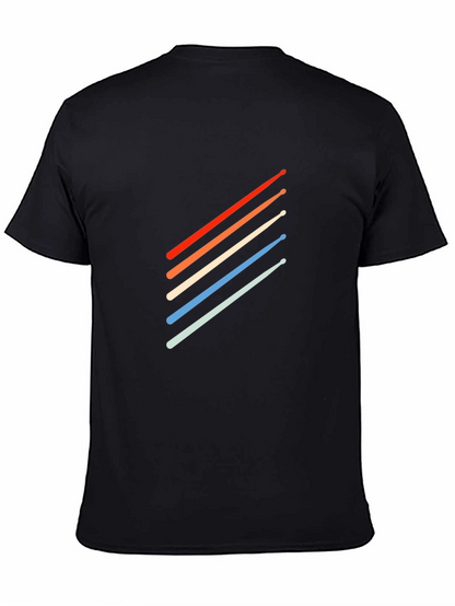Retro Drum Sticks T-Shirt - Stylish Musician Tee