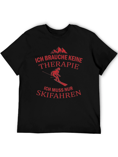 Ski Therapy T-Shirt - Funny Skiing Gift Tee