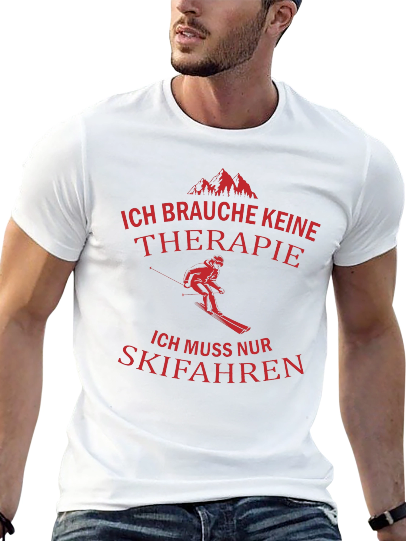 Ski Therapy T-Shirt - Funny Skiing Gift Tee