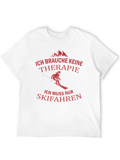 Ski Therapy T-Shirt - Funny Skiing Gift Tee