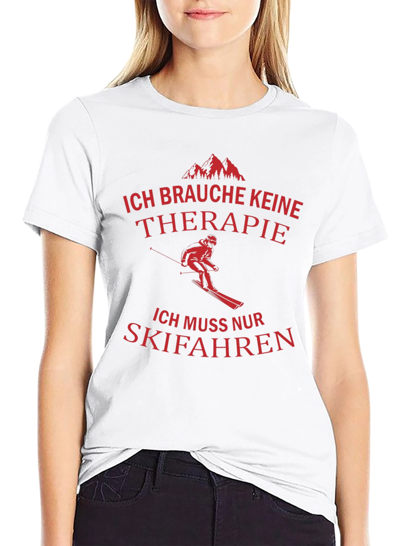 Ski Therapy T-Shirt - Funny Skiing Gift Tee