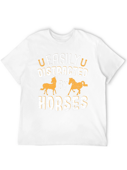 Easily Distracted By Horses Graphic T-Shirt