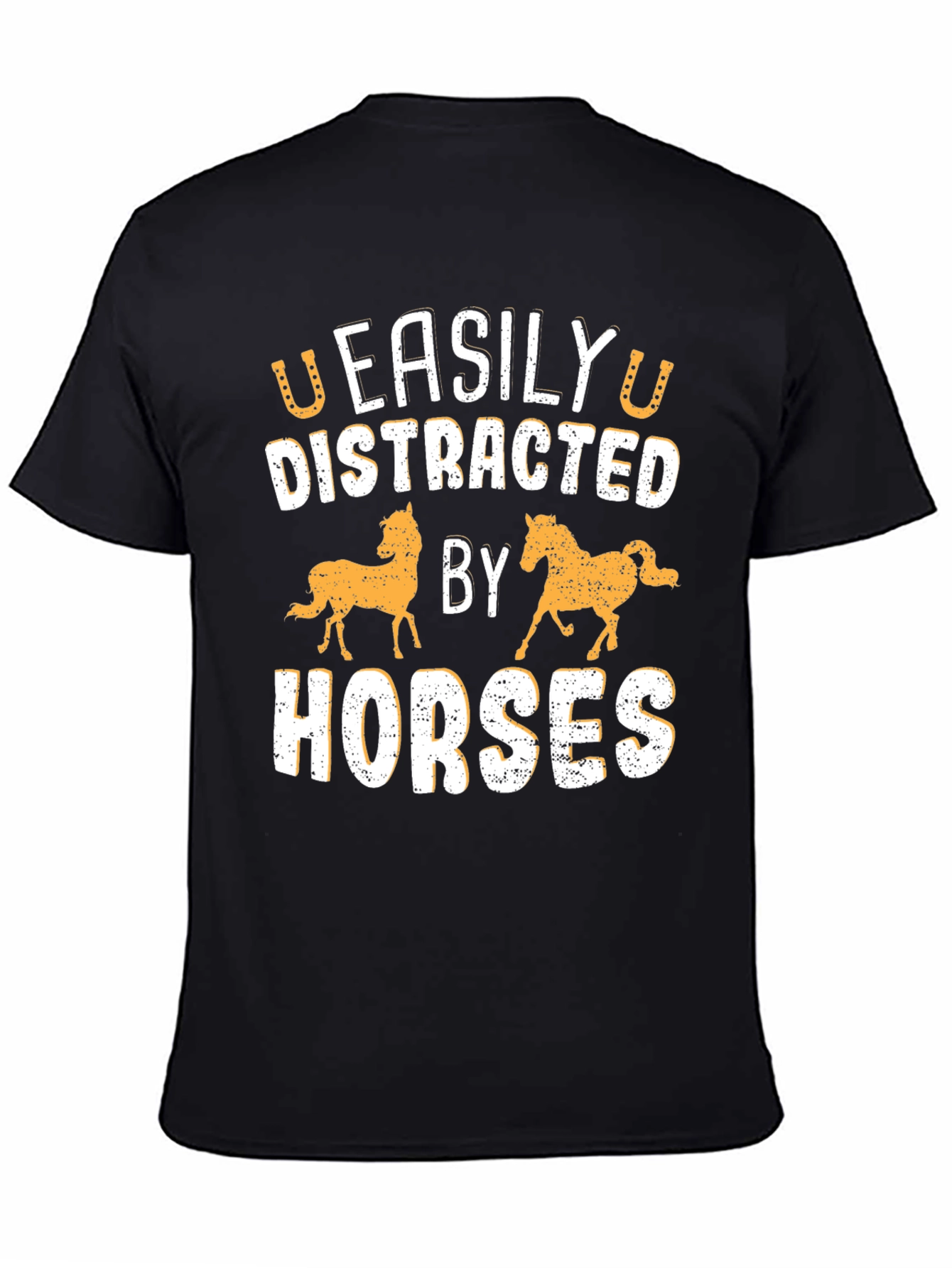 Easily Distracted By Horses Graphic T-Shirt