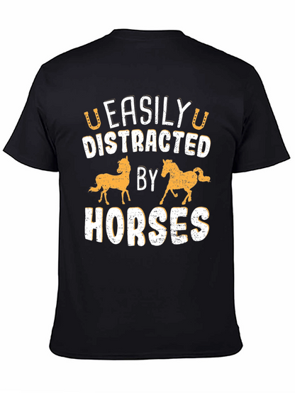 Easily Distracted By Horses Graphic T-Shirt