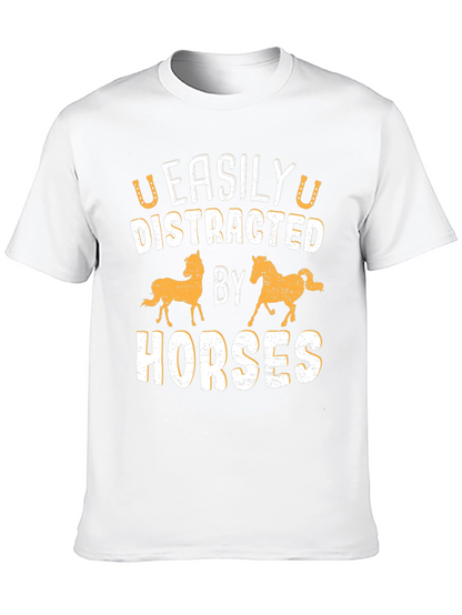 Easily Distracted By Horses Graphic T-Shirt
