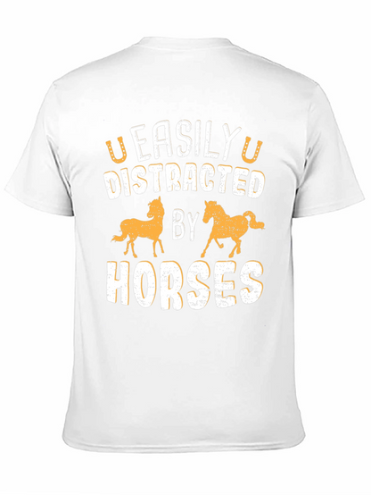 Easily Distracted By Horses Graphic T-Shirt
