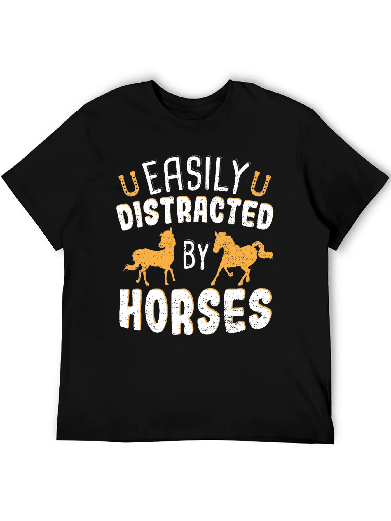 Easily Distracted By Horses Graphic T-Shirt