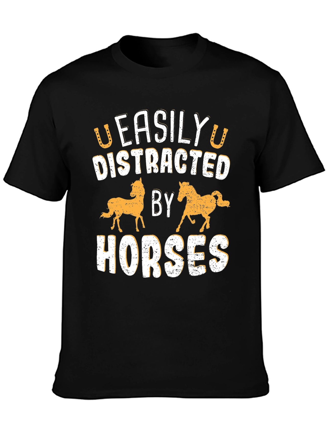 Easily Distracted By Horses Graphic T-Shirt