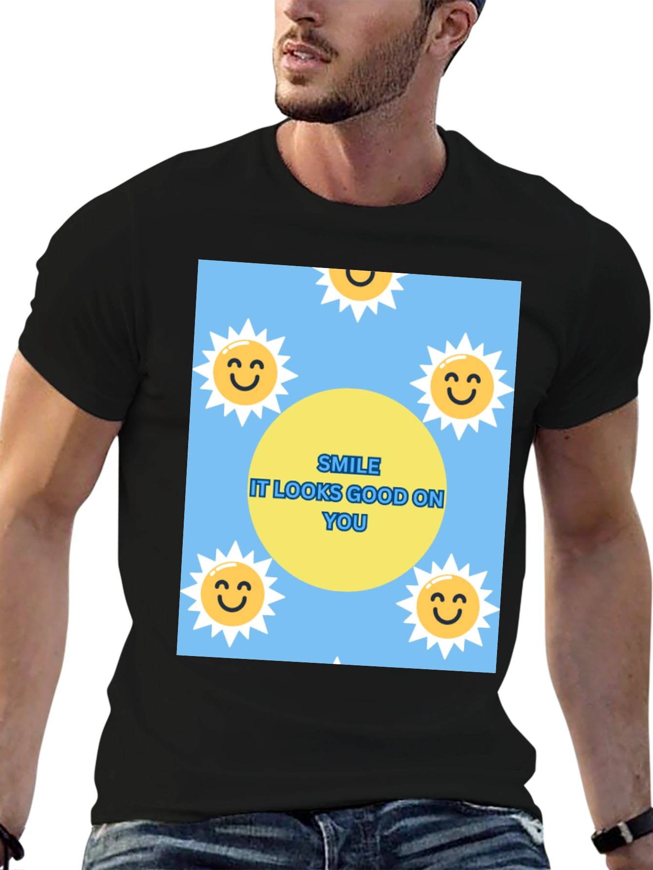 Smile Graphic T-Shirt: Looks Good On You