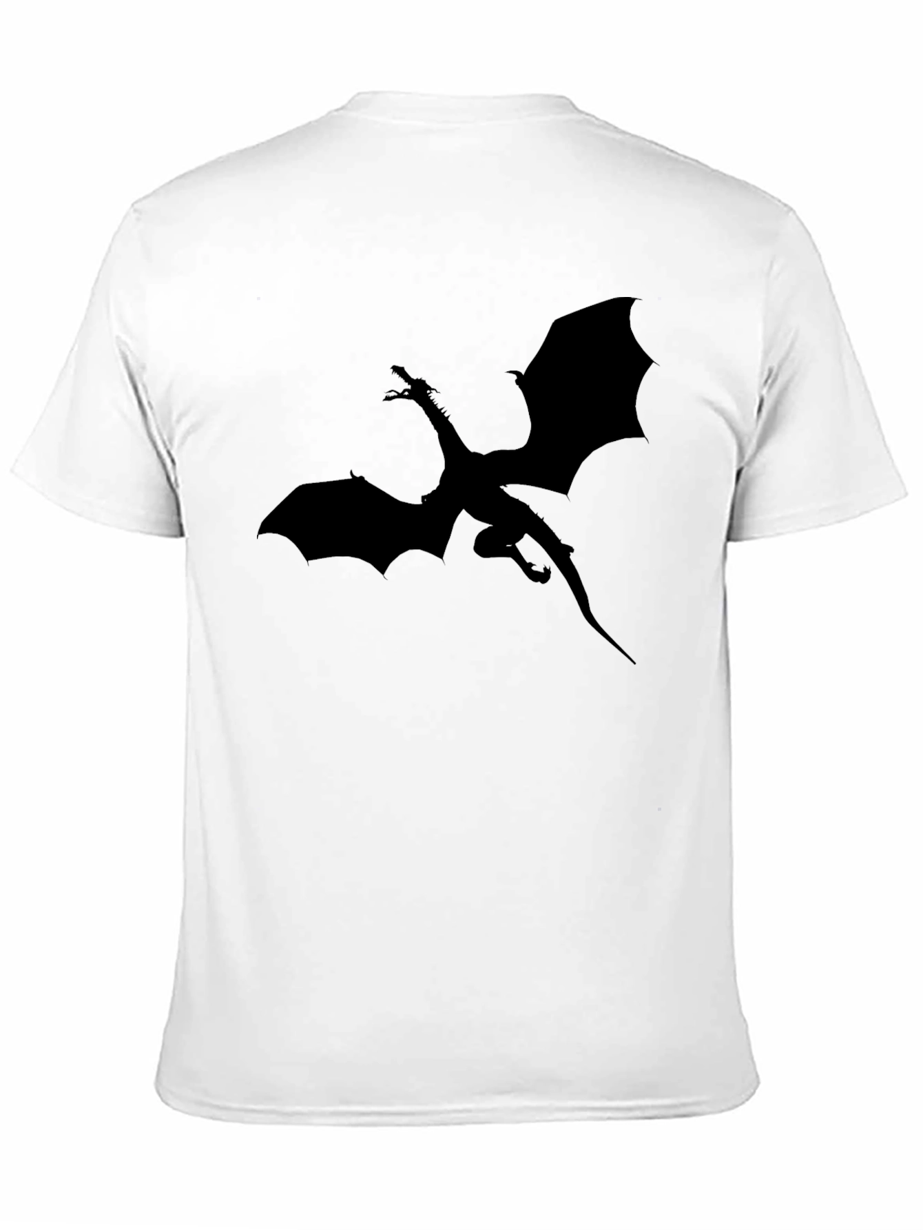 Dragon Silhouette Graphic T-Shirt - Black
