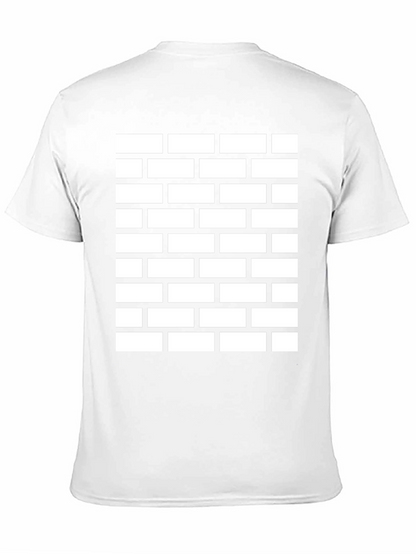 Brick Wall Pattern Black Tee Shirt