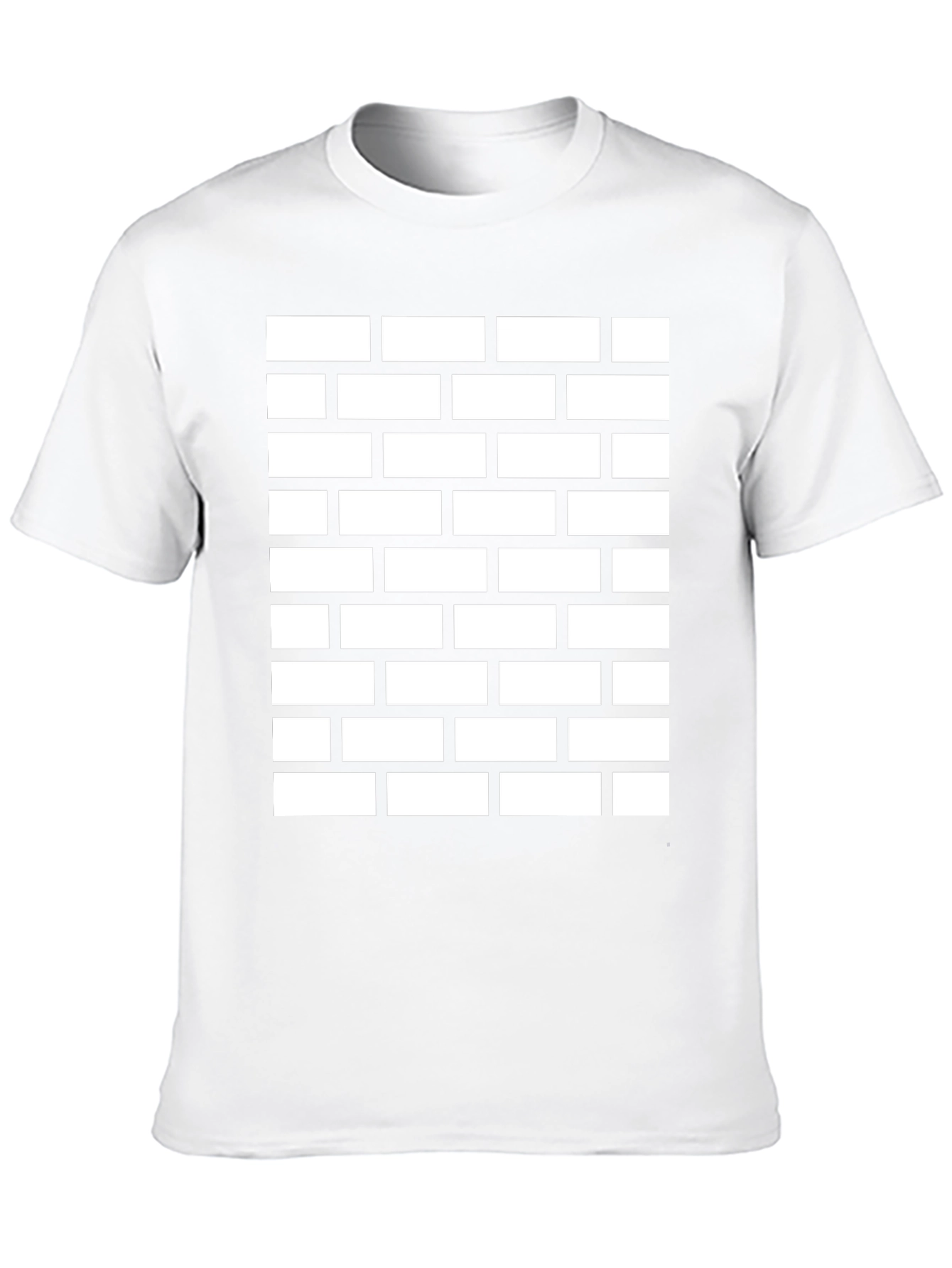 Brick Wall Pattern Black Tee Shirt