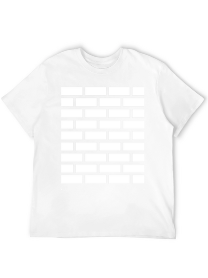 Brick Wall Pattern Black Tee Shirt