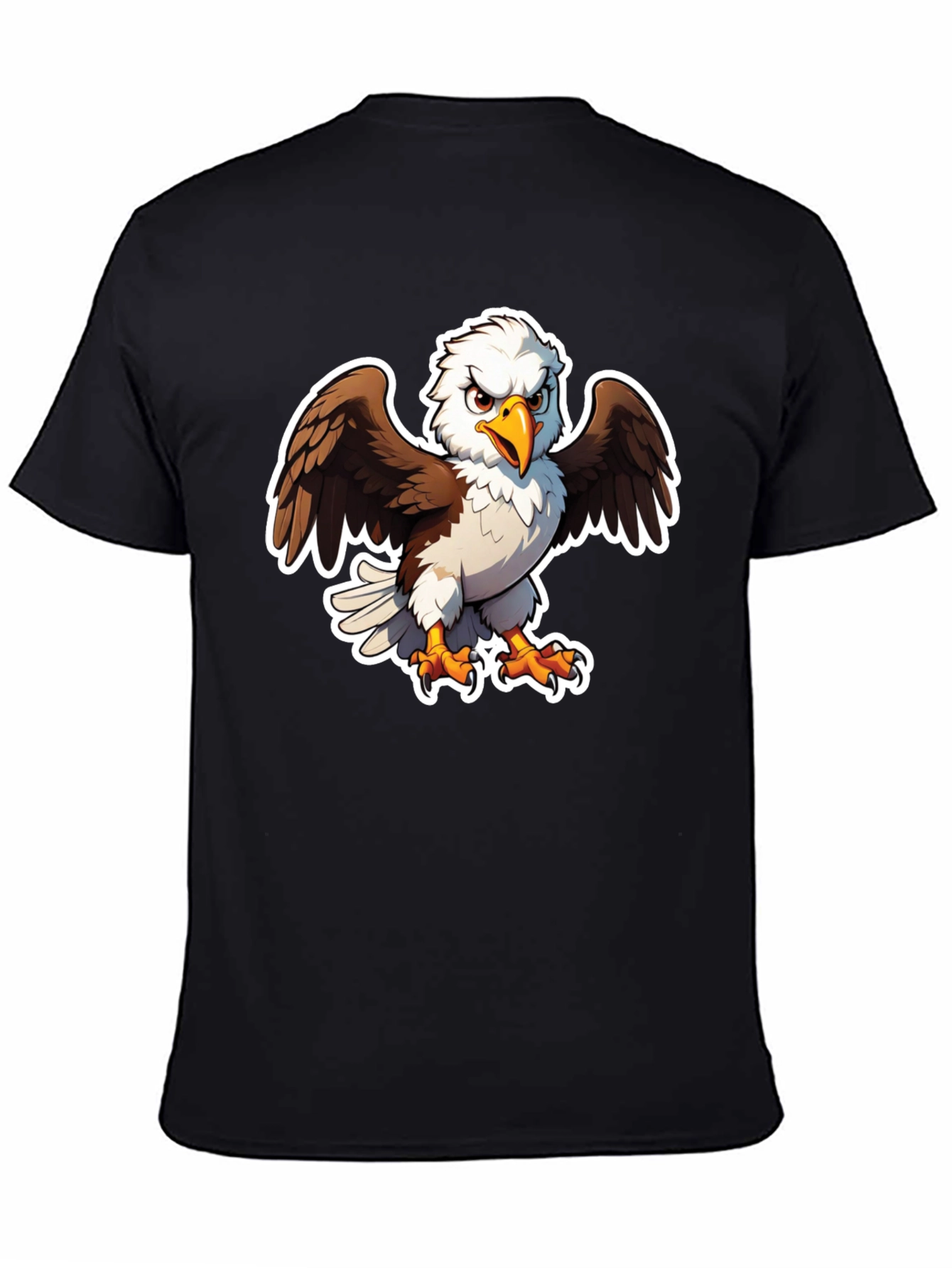 Bald Eagle Graphic Tee - Black Casual Shirt