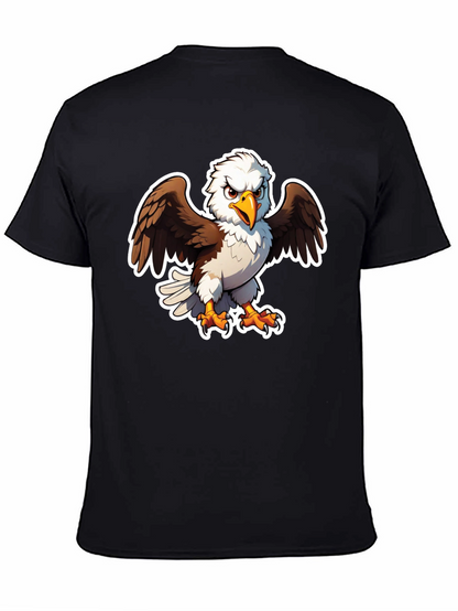Bald Eagle Graphic Tee - Black Casual Shirt