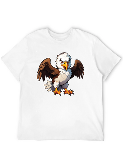Bald Eagle Graphic Tee - Black Casual Shirt
