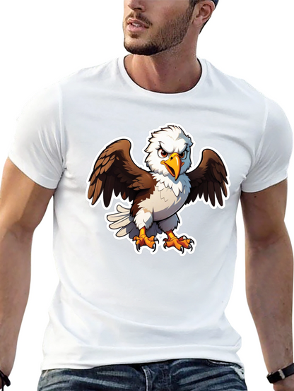 Bald Eagle Graphic Tee - Black Casual Shirt