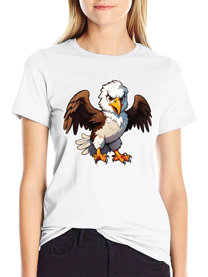 Bald Eagle Graphic Tee - Black Casual Shirt