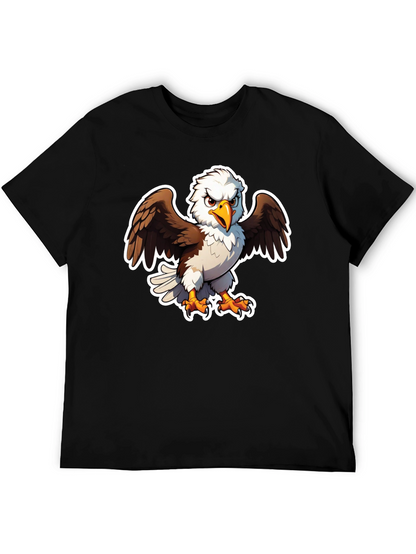 Bald Eagle Graphic Tee - Black Casual Shirt