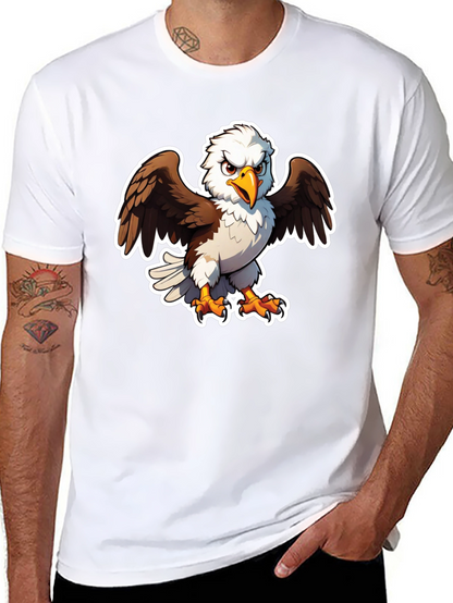 Bald Eagle Graphic Tee - Black Casual Shirt