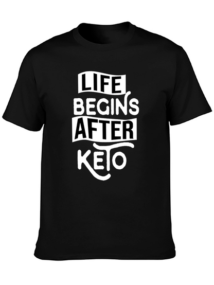 Life Begins After Keto Black T-Shirt