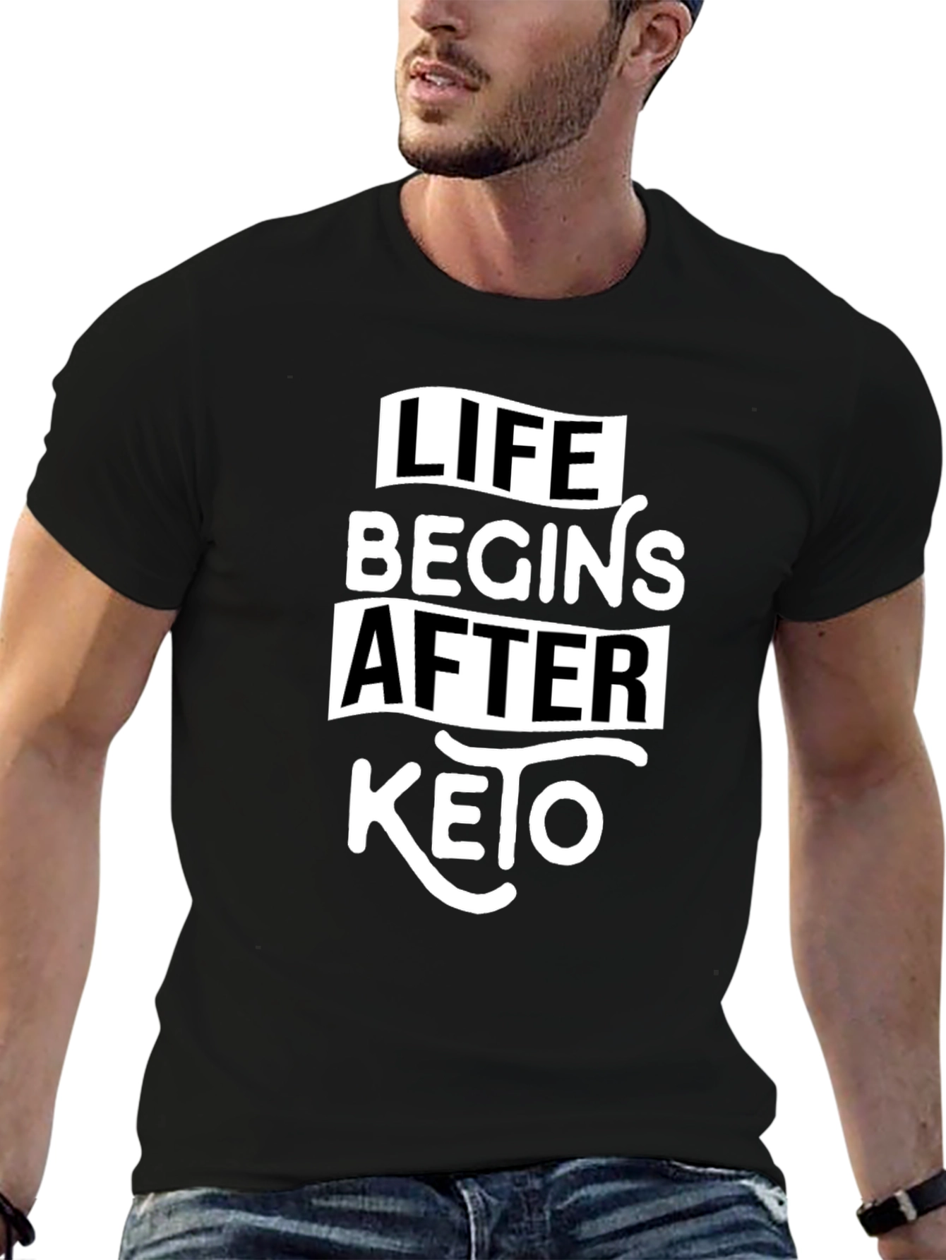 Life Begins After Keto Black T-Shirt