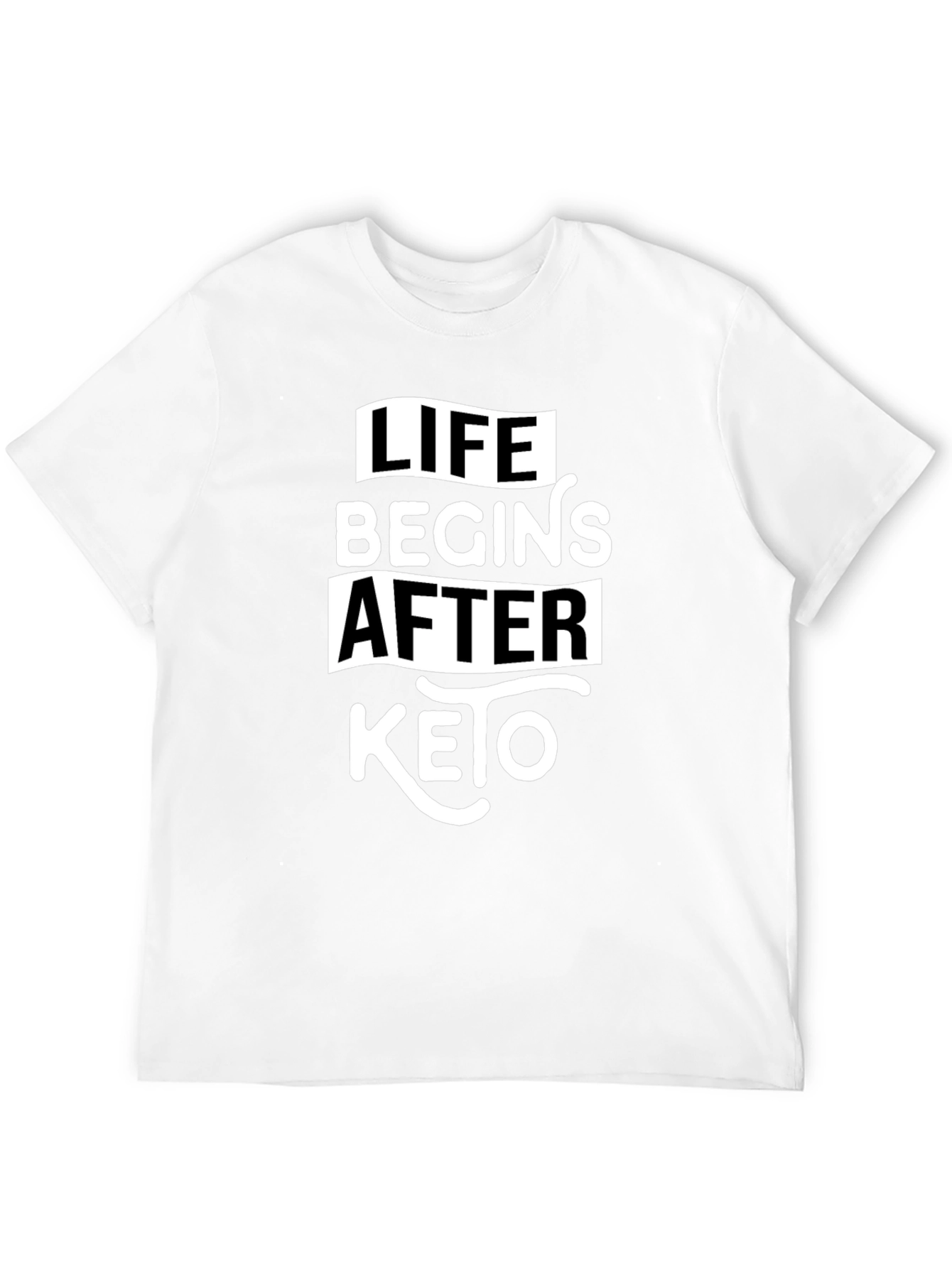 Life Begins After Keto Black T-Shirt