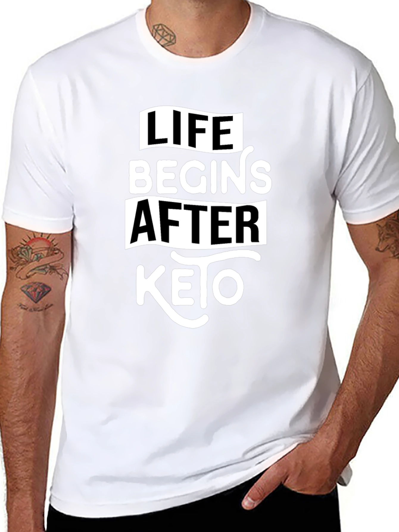 Life Begins After Keto Black T-Shirt