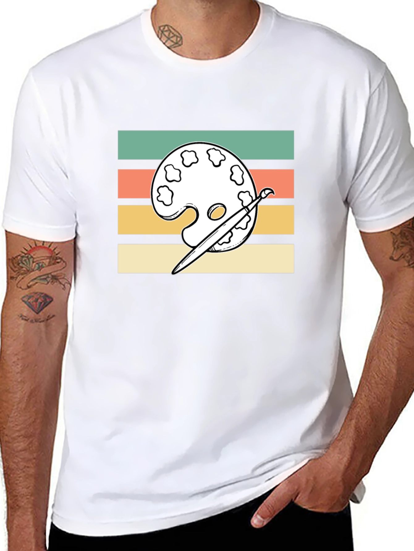 Retro Artist Palette T-Shirt - Painters Tee